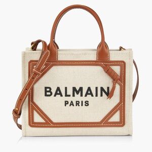 NWT Authentic Balmain B-Army Canvas Tote Crossbody Made in Italy dust bag tags